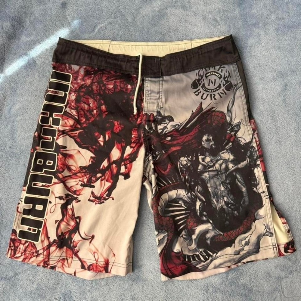 Burnin' Distance multicoloured‎ board shorts men size 34